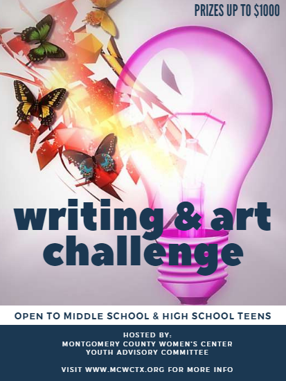 Flyer for Writing and art challenge